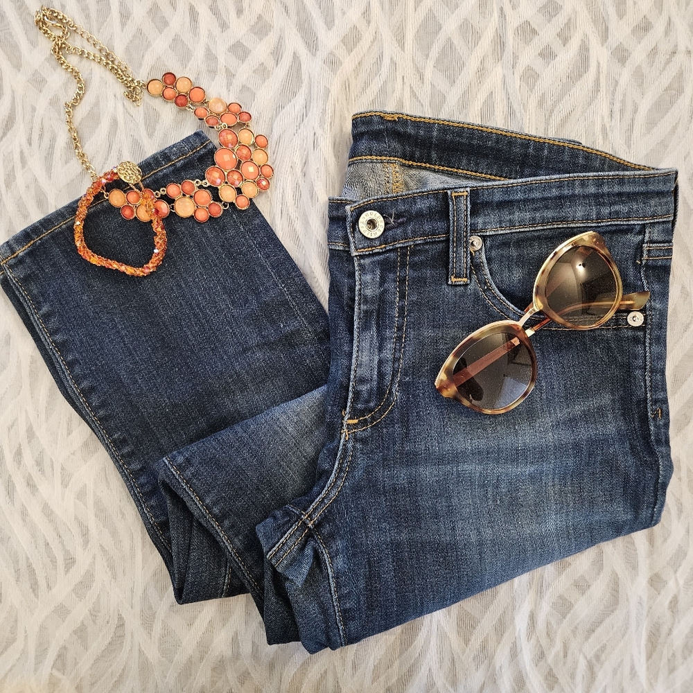 AG Adriano Goldschmied | The Stevie Crop Slim Straight Leg Jeans | Size 29R